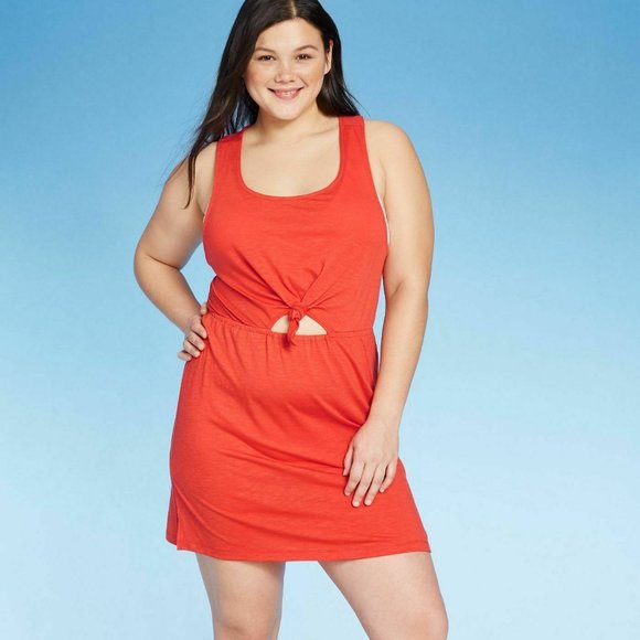 Xhilaration Juniors' Front Tie Cover Up Dress M - Picture 4 of 4